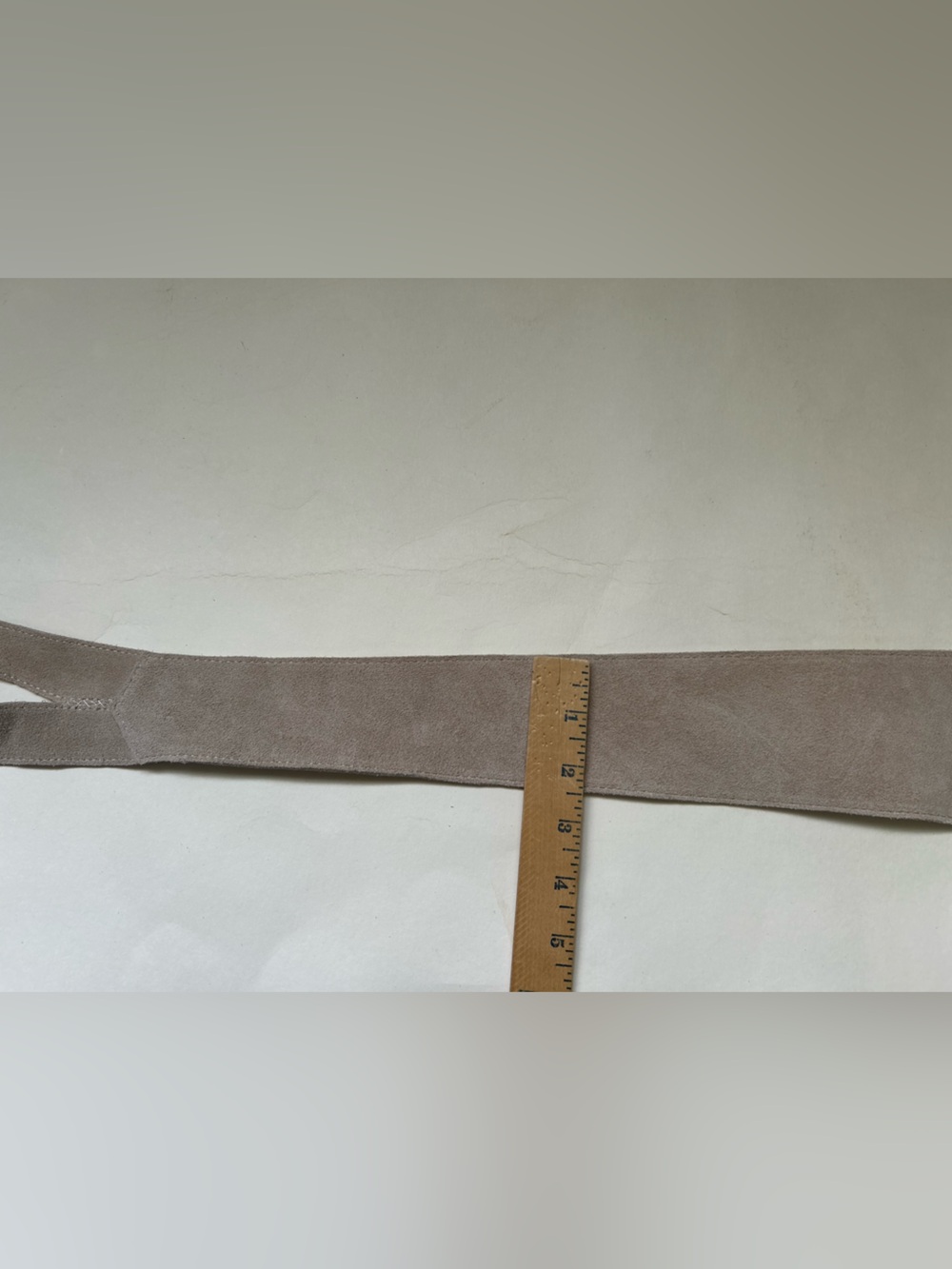 Free People NWT Leather Suede Linen Neutral Hip Double buckle Belt size M/L - Picture 6 of 6